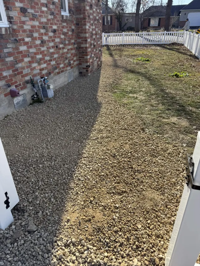 Side-Yard Rock Drainage Strip